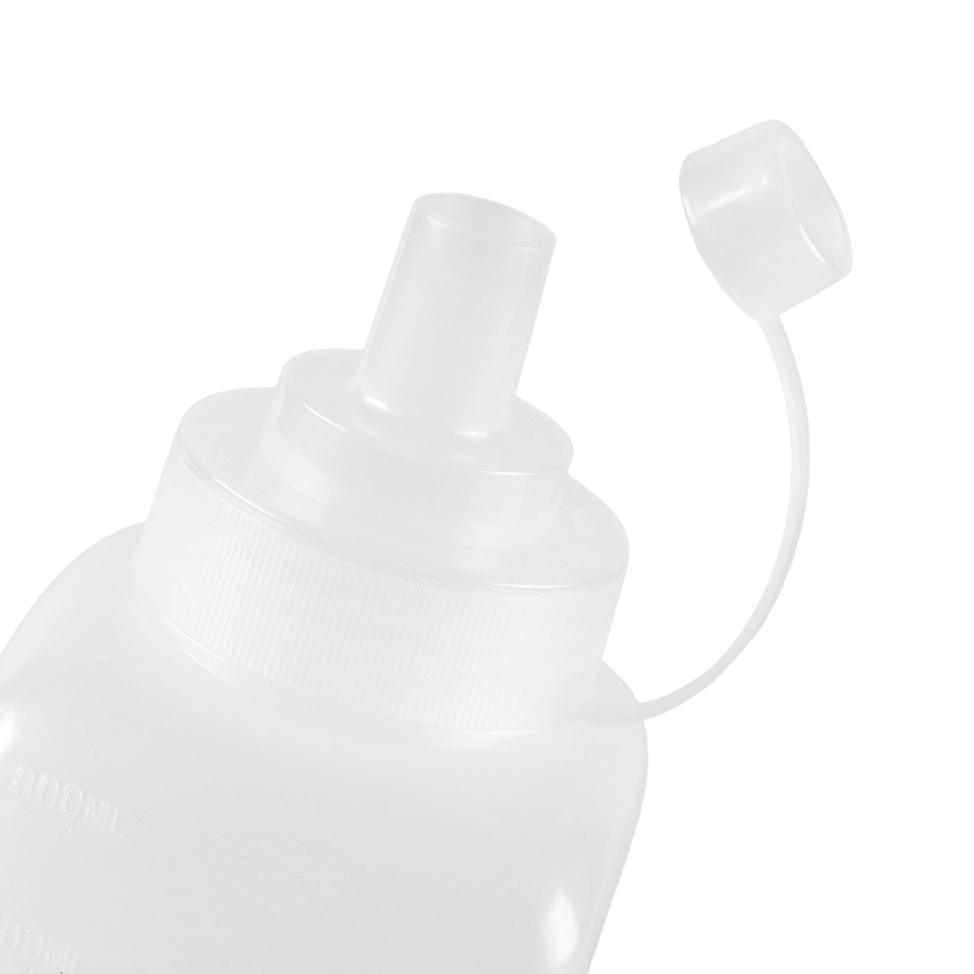 10 botellas de plástico de 793.8 g, botella de condimentos recargables con boquilla y medidas, botellas de salsa transparentes para salsas, ensalada de ketchup