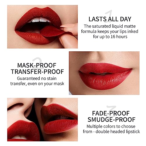 Pink Lipstick, Matte Cream Lipstick For Women Long Lasting, Moisturizing Highly Pigmented Easy To Colour - Creamy Formula Velvet Texture Lip Stick, Vegan, Cruelty-Free (9#Milk Tea) - Image 8