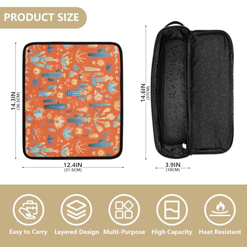 Bolsa de viaje para herramientas de cabello Cacti Orange miniatura 4