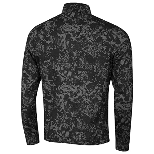 Callaway Golf Mens Camo 1/4 Zip Pullover Sweater Caviar S - Image 2