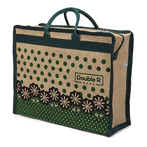Image of DOUBLE R BAGS Jute Eco-Friendly Tote Bag: Stylish, Spacious, and Sustainable - Perfect for Everyday Errands and Adventures!