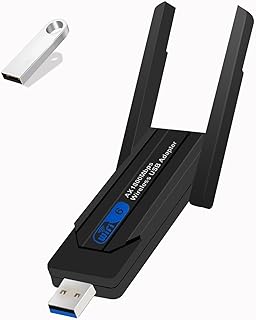 1800Mbps USB WiFi 6 Dongle, AX1800 USB WiFi Adapter Dual Band 5GHz 1201Mbps &2.4GHz 574Mbps,Network Adapter for PC Laptop Desktop, 802.11ax, USB 3.0, Supports Windows 10/11 ONLY