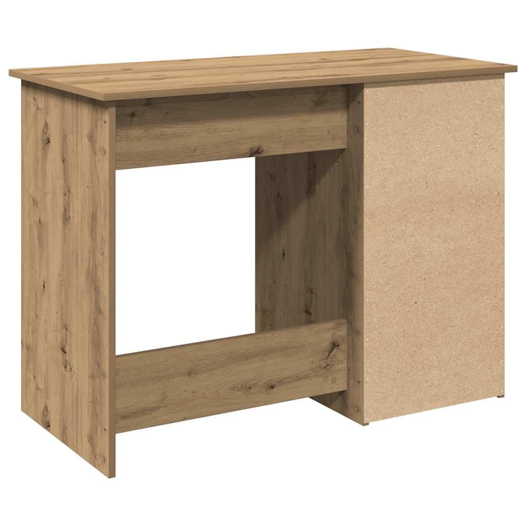 Escritorio de madera de roble Artisan, 102 x 50 x 75 cm, mesa de ordenador y mesa de oficina con amplia superficie de trabajo para oficina en casa, estudio, oficina y sala de estudio