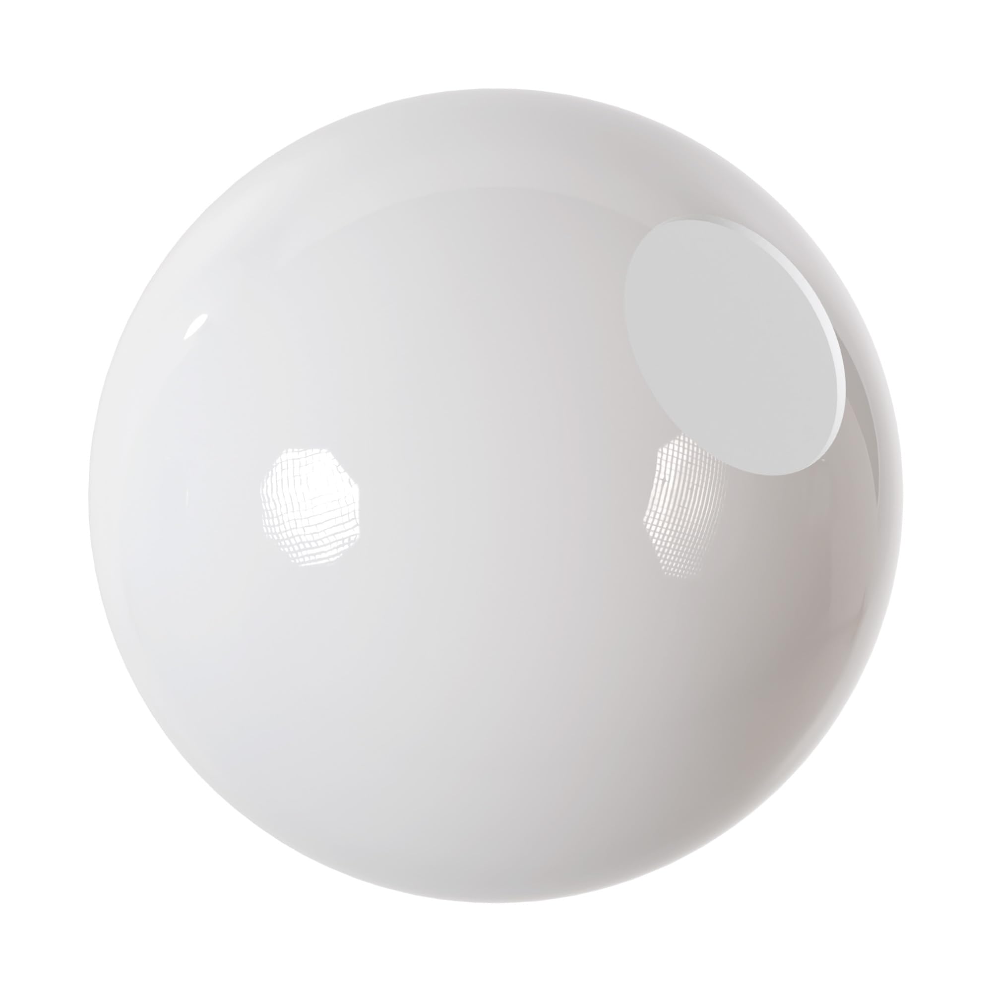 KASTLITE 18" White Acrylic Outdoor Lamp Post Globe Light Diffuser - Smooth Textured with 5.25" Neckless Opening - USA Made Light Pole Fixture Replacement Globes &amp; Shades