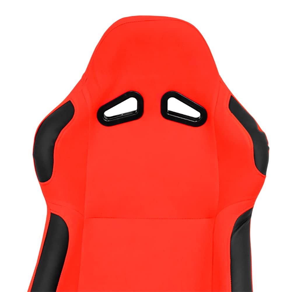 AutoStyle Siège baquet 'BW' - Rouge - Dossier fixe - incl. glissières