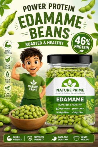 Image of Nature Prime Edamame Seeds 400g | Roasted & Healthy Snack | High Protein, High Fiber | Non-GMO Soybeans | Premium Quality Crunchy Seeds