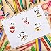 YTYKINOY 3 Rolls 3000pcs Colorful Eye Nose Mouth Cute Self Adhesive Stickers Cartoon DIY Sticker Decal for Handmade Crafts Toys and Home Decoration