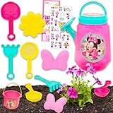 Disney Minnie Mouse Watering Can Play Set for Kids Gardening Bundle with Various Toy Tools, Stickers, Plus More Minnie Mouse Gift Kit for Ages 3+