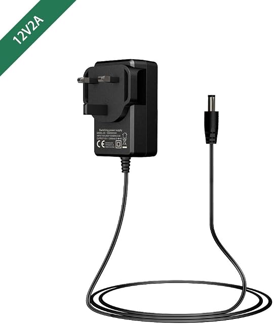 12V 2A Power Adapter, 5ft AC to DC Power Supply Adapter 5.5 x 2.1mm Jack for Led Strip lights, CCTV Camera, ADSL Cats, HUB, Cisco Router, Yamaha Keyboard, CE Approved