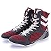 omcam Men's Wrestling Shoes Breathable Fashion High Top Boxing Shoes Lightweight Casual Fighting Sport Gym Sneakers,Red,6.5
