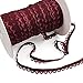 5 Yards of Bella Luminous Burgundy Big Loop Elastic, Made in Italy
