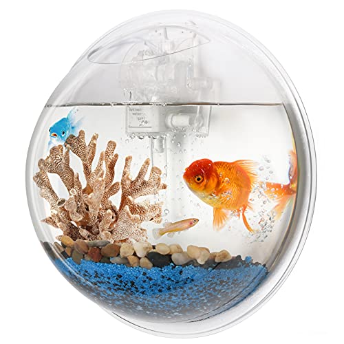 Outgeek Wall Mounted Aquarium Tank 1Gallon Betta Fish Bowl Hanging
