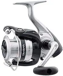 Daiwa Strikeforce Molinete giratório médio-leve com relação de engrenagem de 5,3: 1, 170/3,6 kg, prata