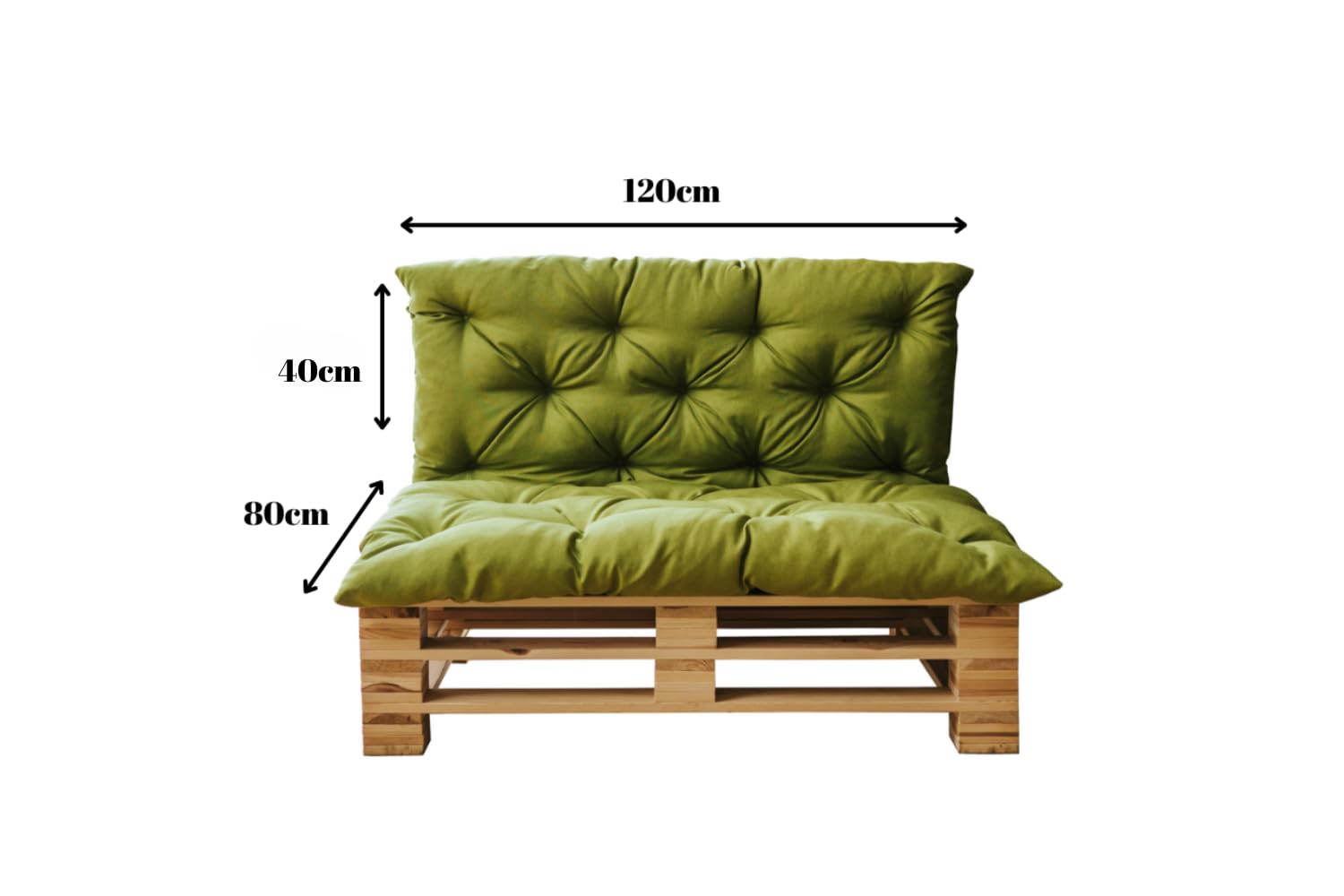 chilly pilley Palletkussens, schuimvlokken, palletbekleding