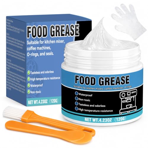 Food Grade Silicone Grease 4.23 oz (120g), Food Safe Grease Lubricant for Stand Mixer, Espresso Machine, Coffee Maker &amp; Kitchen Appliances, for Gears, O-Rings and Seals