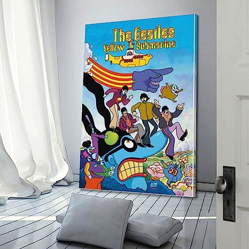 V BY N Poster vintage The Beatles Sous-marin jaune – Décoration de chambre à coucher – Esthétique – 50 x 75 cm – Style cadre - Les Beatles, Paul McCartney, John Lennon, RIngo Starr, George Harrison V BY N Poster vintage The Beatles Sous-marin jaune - Décoration de chambre à coucher - Esthétique - 50 x 75 cm - Style cadre – Image 4