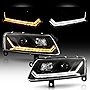 ACANII - For [Halogen Model] 2009-2011 Audi A6 Switchback LED Sequential Signal Projetor Headlights Headlamps Left+Right