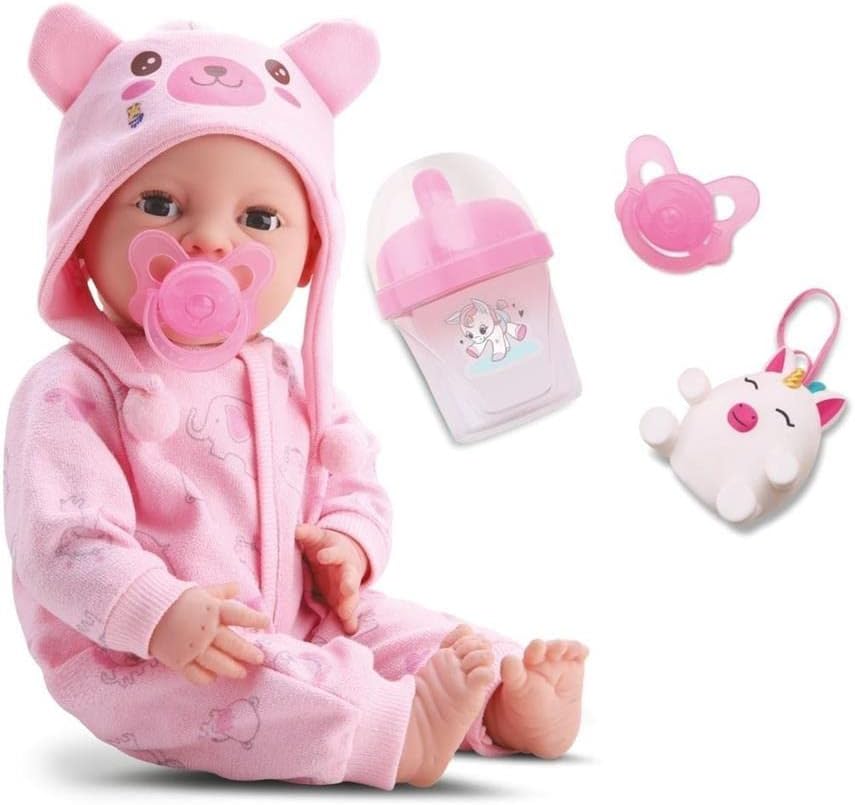 Divertoys boneca diver new born brincando de pijama menina, 4, branca