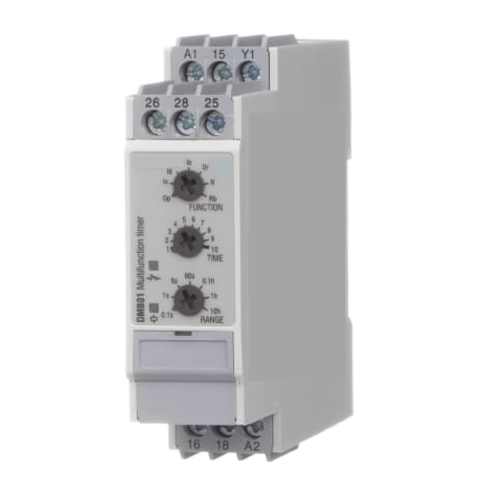 Relè temporizzato multifunzione DMB01CM24 - Manopola 7 funzioni, 24-240 V CA/CC, industriale for automazione .0719