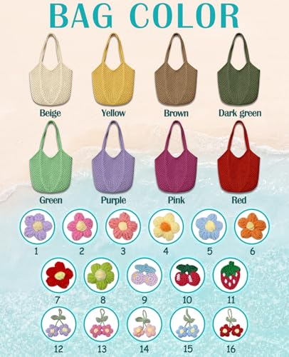 Bolso de playa tejido a ganchillo personalizado para mujer, bolso tote grande y ligero con bordado artesanal, ideal como regalo para fiesta de despedida de soltera, vacaciones de verano miniatura 4