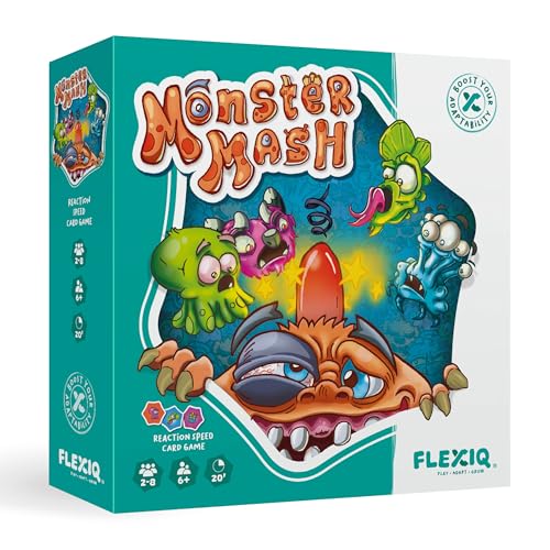 Monster Mash - Perception Card Game by FlexiQ, Brain Teasers for Kids 6+, Board Games for Family Night
