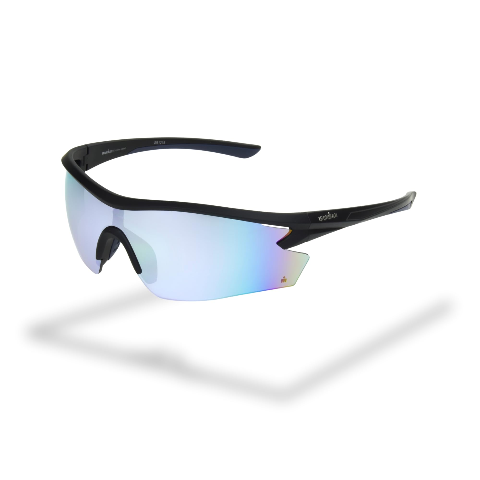 Foster Grant IRONMAN Odyssey okulary przeciwsłoneczne męskie – szara oprawka blade, fioletowe polaryzowane szkła RPC, ochrona UV400, odporne na zarysowania i uderzenia, lekka sportowa oprawka