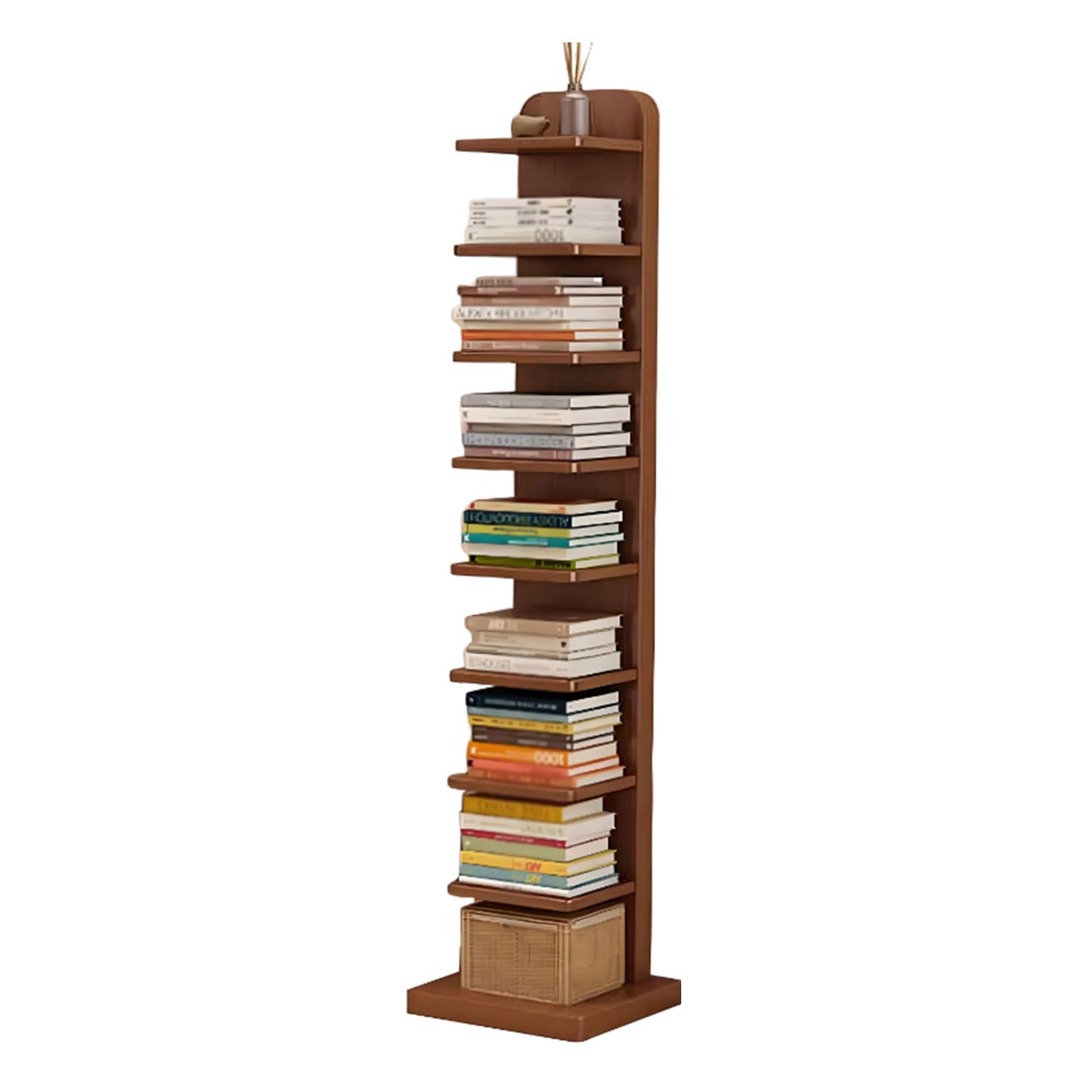 Amazon.com: UNYQBFKM Vertical Bookshelf, 9-Tier Bookcase, Narrow