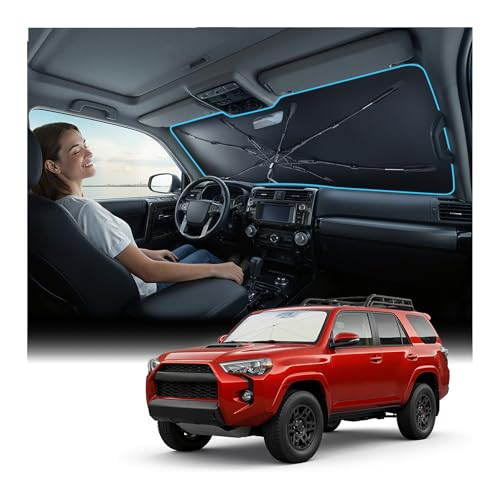 Nmoiss Windshield Sun Shade Umbrella Custom Fit for Toyota 4Runner 2010-2026 Accessories [Vinyl Coating Heat Shield] Protect Car from Sun Rays & Heat Damage Keep Cool and Protect Interior