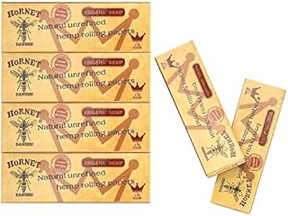 HORNET 1 1/4 Organic Rolling Papers, 300 PCS Unbleached and Raw Cigarette Rolling Papers (78mm)