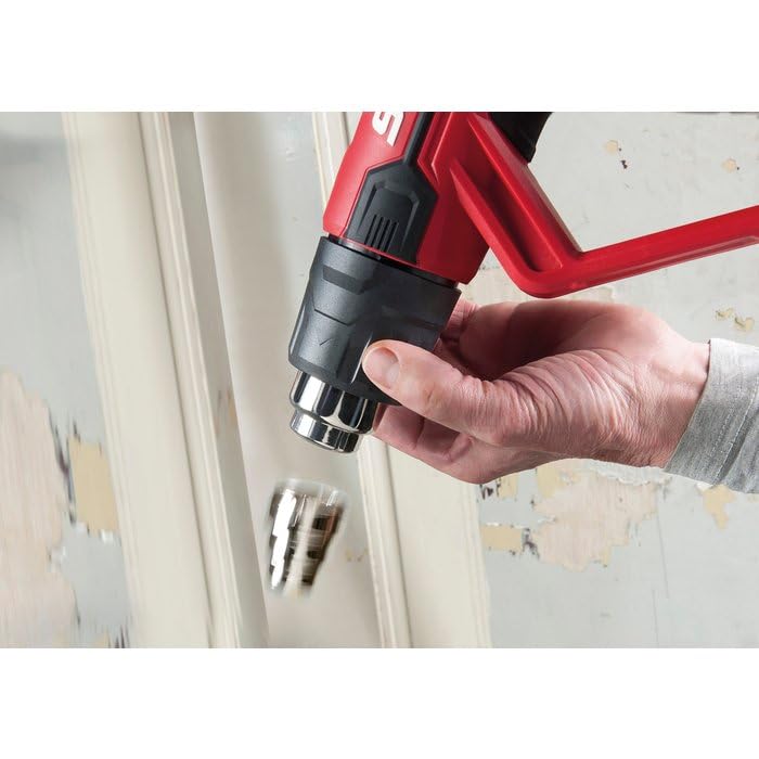 SKIL BLACK Pistolet à Air Chaud 2000W - Idéal pour Bricoleurs - Température Réglable et Flux d’Air Puissant - Kit Complet avec Maletín