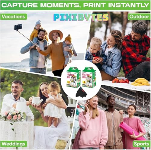 Image of Fujifilm Instax Mini Instant Film for Mini Cameras | Pixibytes Bonus Bundle- Free 32 GB USB Flash Drive and Pixibytes Signature Microfiber Cloth... (32 GB USB + 10 x Twin Pack)