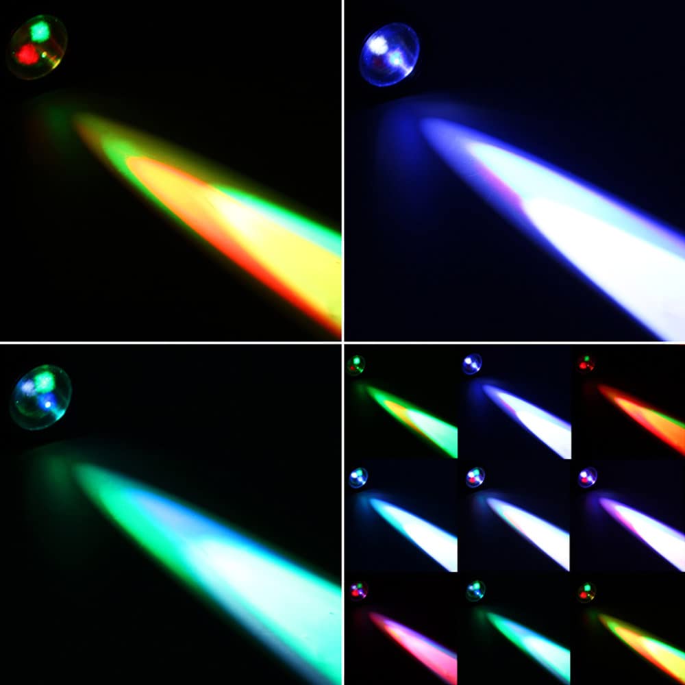 Faretti da Palcoscenico 10W RGBW, 4In1 DMX 512 Luce A Puntini A Colori, Lampada A Effetto Luce A Fascio Mini, per La Festa di Matrimonio del Teatro del Club del Dj della Scena, 2 Pezzi