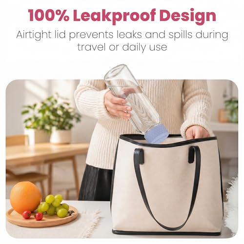 Image of Rioware Glass Water Bottle 1 Litre | Airtight lid | Leak Proof | Silicon Cap | Fridge Water Bottles for Home, Office & Gym (1 Ltr- Pack Of 2, Blue)