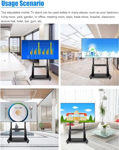 Soporte de TV móvil universal con ruedas y estante miniatura 7