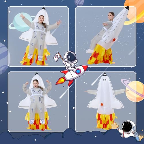 Disfraz inflable de nave espacial para niños miniatura 5