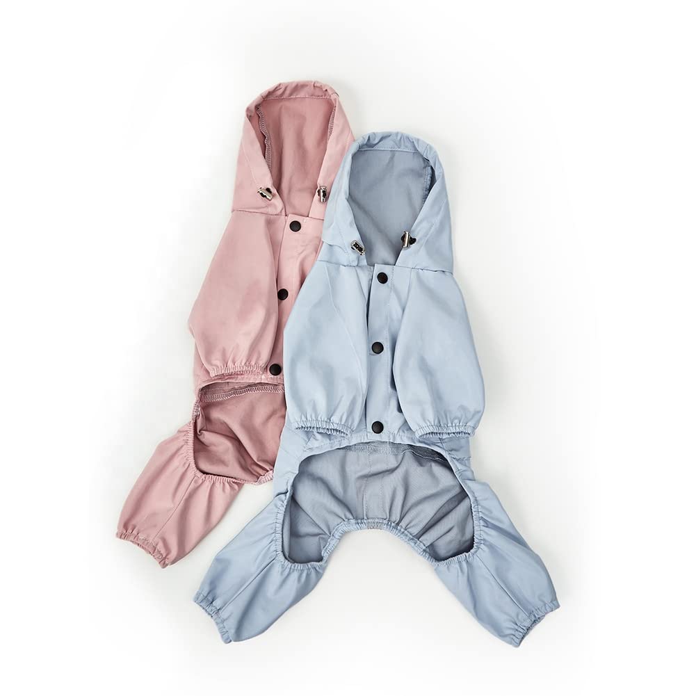 płaszcz przeciwdeszczowy dla psa, Wodoodporny kombinezon dla zwierząt Odblaskowa kurtka psa Mały pies płaszcz przeciwdeszczowy Ubrania(Pink,XXL)