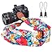 LIFEMATE Camera Strap,DSLR Camera Strap Universal Neck Strap,Fabric of Bohemia Floral Scarf Camera Strap for Women (Ethnic flower1)
