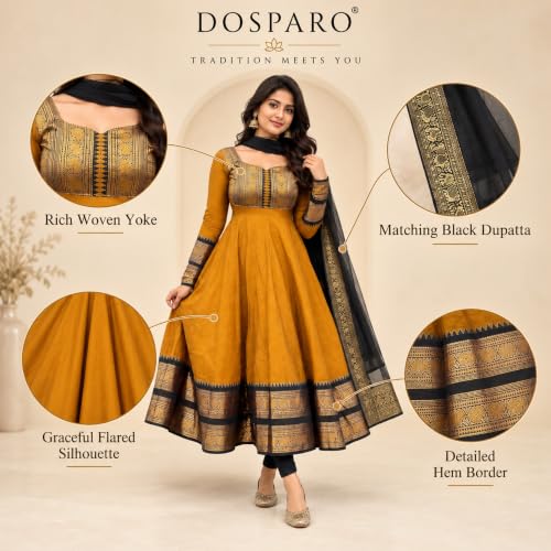 Image of Elegant Zari Jacquard Weaving Gown with Lace Border Dupatta - Traditional Indian Ethnic Wear for Weddings, Festivals, and Special Occasions