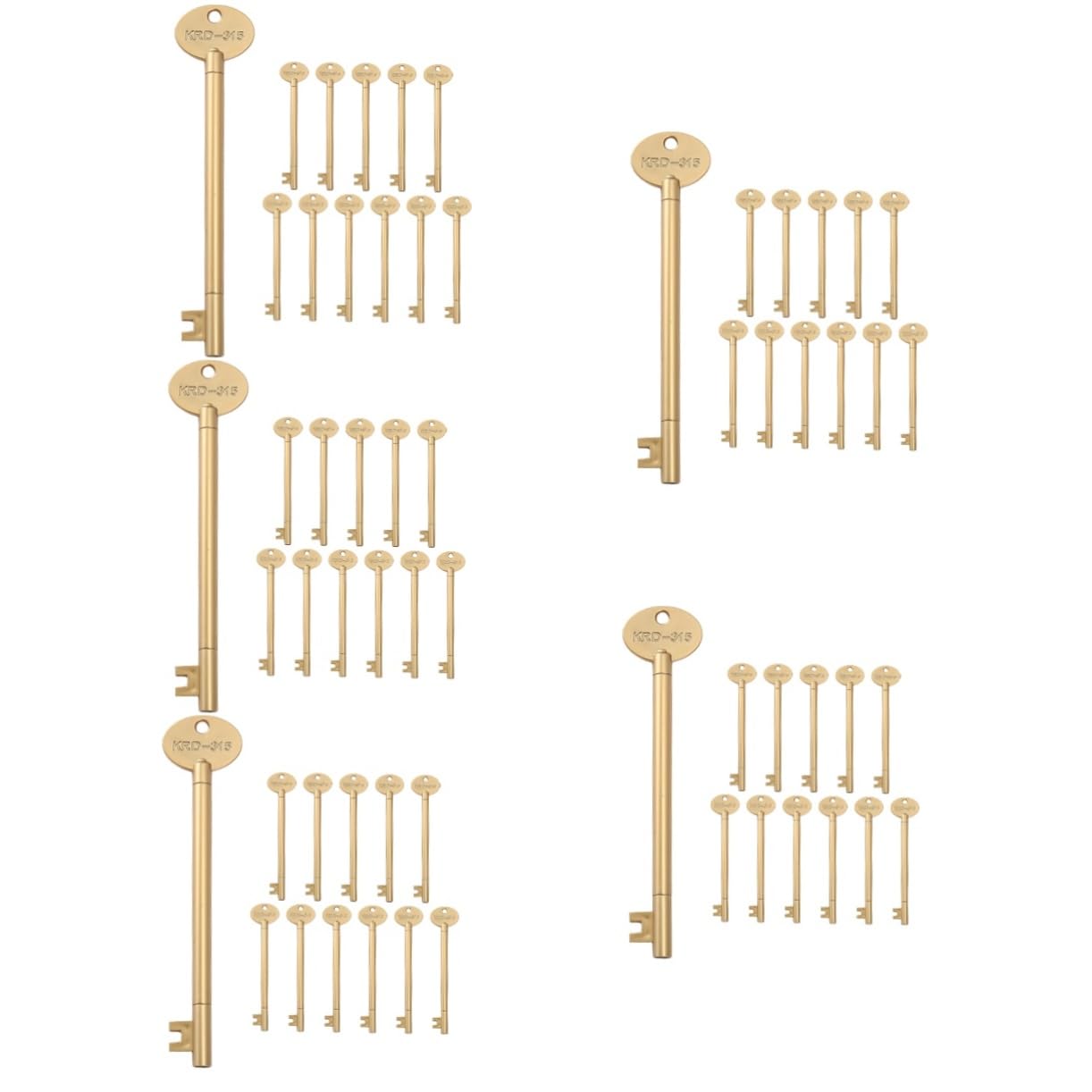 Uonlytech 5 Series Bolígrafos Con Forma De Llave Escribiendo Bolígrafos Para La Escuela Elegante Pluma De Dibujo Novedosos Azul Neutros Oficina Dorado Abs 12 Piezas X 5