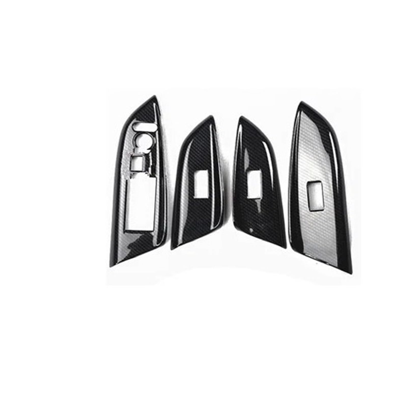 RHD LHD for Fit for Jazz GK5 2015 2016 2017-2018 Interior Accessories Window Lift Panel Switch Button Cover Glass Control Cover Sticker Car Interior Panel Trim(RHD ABS Carbon A)