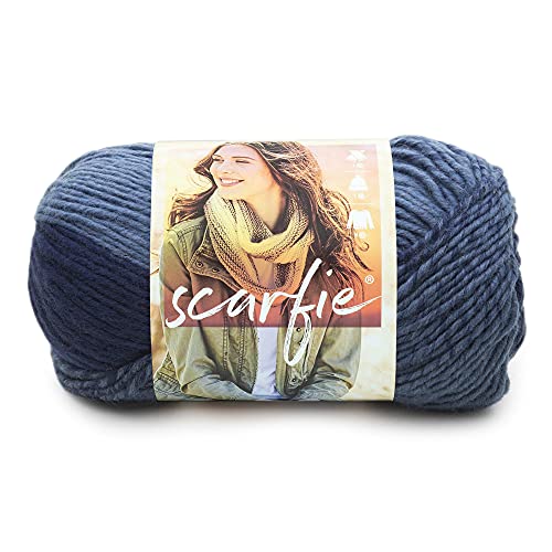 Image of Lion Brand Yarn Scarfie Bulky Yarn, Denim /Navy, 1 Pack