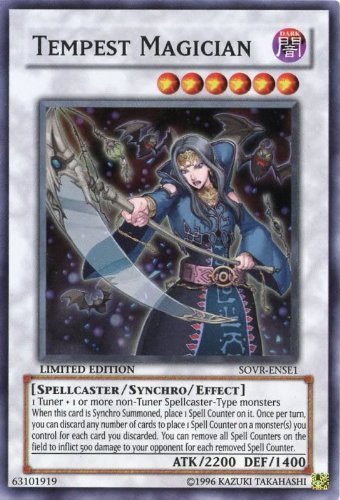 Amazon.com: Yu-Gi-Oh! - Tempest Magician SOVR-ENSE1 Super Rare Card