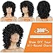 PHOENIXFLY Black Curly Wigs for Black Women Short Curly Wigs for Women Curly Synthetic Hair Heat Resistant Hair Replacement with Wig Caps (Black)
