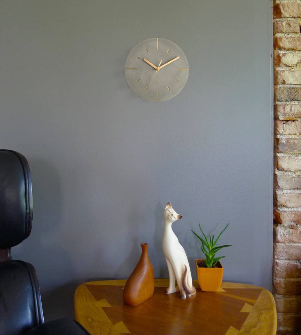 AAPIE Relojes de Pared de Estilo Industrial, Reloj de Pared silencioso, Relojes de Pared Redondos Decorativos, Reloj de Pared con batería, Adorno Grande