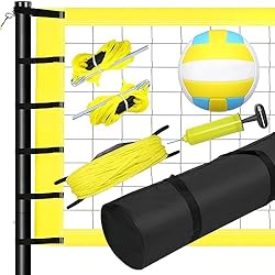 Patiassy Outdoor Portable Volleyball Net Set System - Quick &