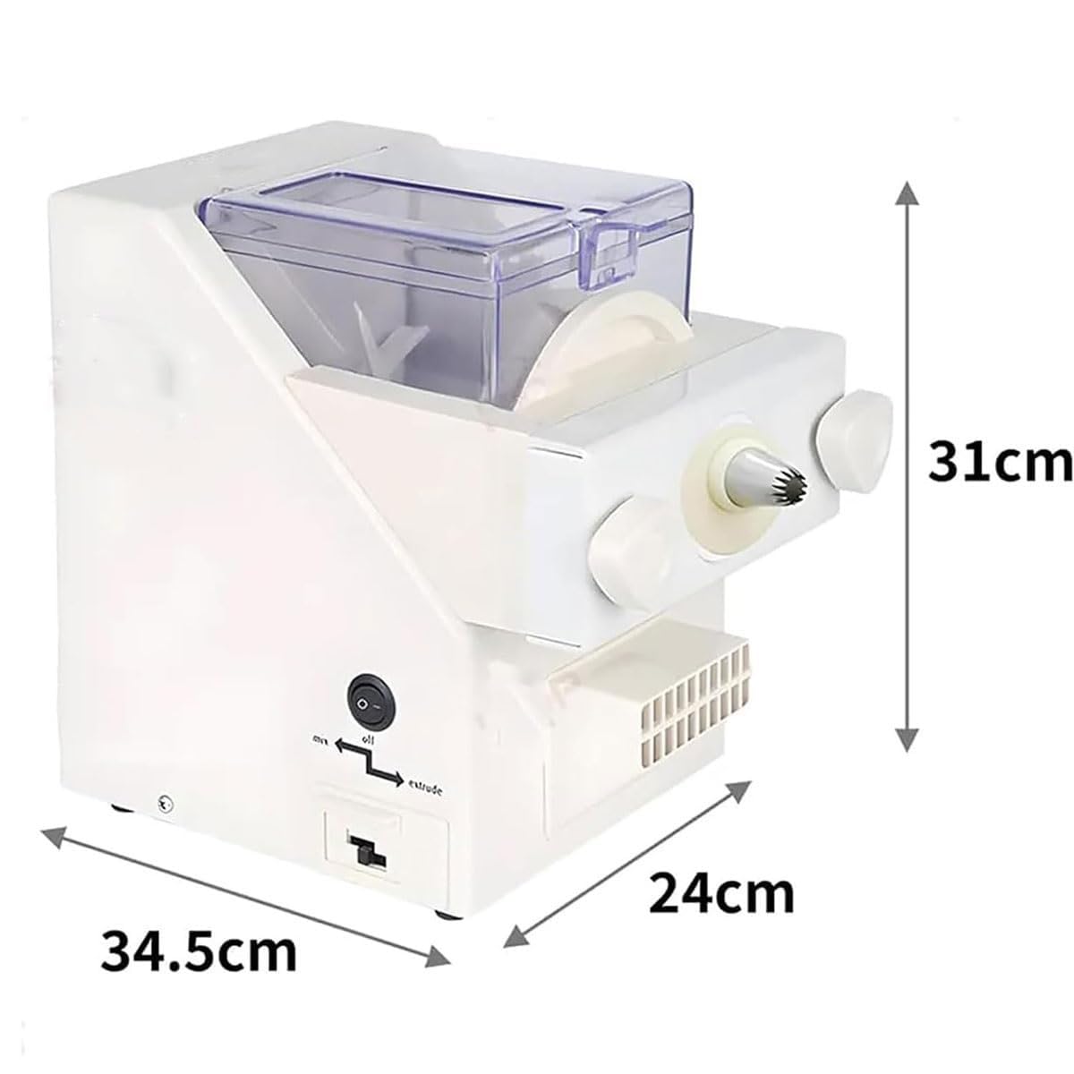 Presse à biscuits, machine à biscuits électrique automatique, 50 à 60 tr/min, 8 buses remplaçables pour une fabrication facile de biscuits, parfaite pour la cuisson de biscuits frais
