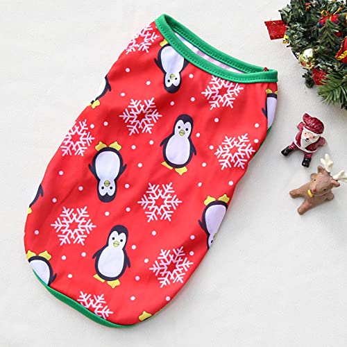 KUTKUT Christmas Style Pet Dog Shirt | Vest Sleeveless Snowflakes Printed Soft Texture T- Shirt for Papillon Maltese, ShihTzu etc. (Size: L, Chest: 45cm, Back Length: 35cm) (B09J2SYBWB) Amazon Price History, Amazon Price Tracker