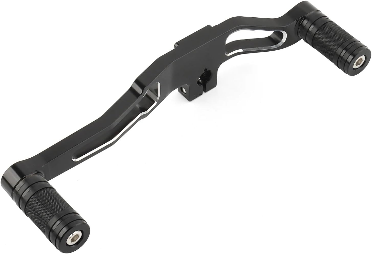 Compatible for Harley Dyna FXD Street Bob Fat Bob 1991-2017 Mid-Control Heel Toe Shift Lever Shifter Pegs(Black White-A)