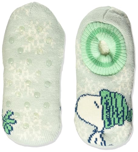 Peanuts Womens Snoopy Holiday Single Cuffer Slipper Socks