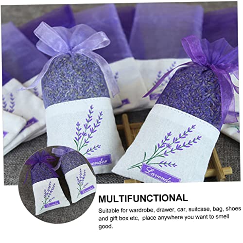 22 bolsas de saquitos lavanda vacías con lazo miniatura 6